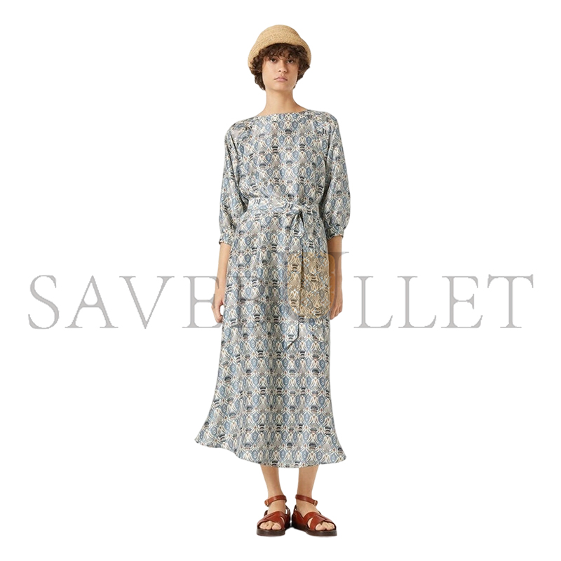 L0r0 P1ana MILA PRINTED SILK MIDI DRESS